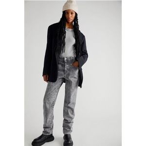 Free People Closed X-Pose Jeans NEW 26 Rigid Denim Gray Relaxed Fit High Waist